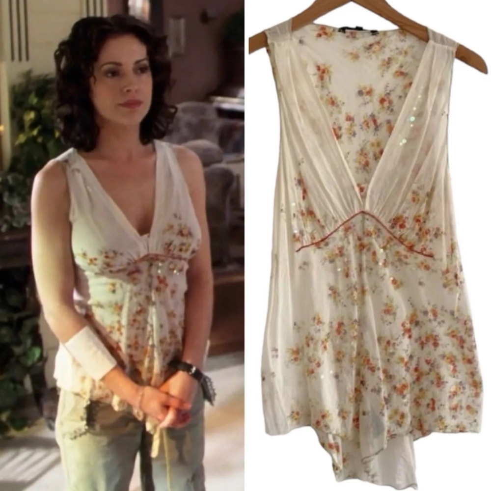 Exceptionally Rare Vintage Y2K Floral Babydoll Fairy Top ASO Phoebe in Charmed